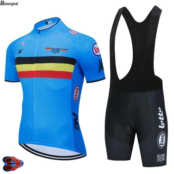 2020 Pro Cycling Drabužių Komanda Belgijos Dviračių Džersis Quick Dry Dviračių Drabužius Mens Vasarą Komanda Dviračių Megztiniai 9D Dviračių Šortai Rinkinys