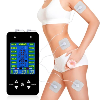 Multi-mode EMS Dešimtis Akupunktūra Body Massager Impulso Raumenų Stimuliatorius Elektrodų Pagalvėlės Skaitmeninis Terapijos Skausmo Mašina