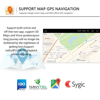 AMPrime Android Automobilio radijo, GPS Navigacijos 2din Volkswagen Skoda Golfo 5/6 POLO PASSAT B5 B6 Sėdynės Multimedia Player 