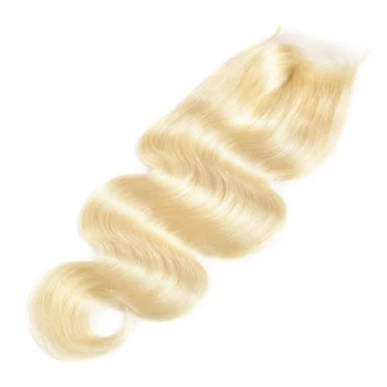 HJ Pynimo Grožio 7A Virgin Plaukai 613 Blond Kūno Banga Žmogaus Plaukų Ryšulius Su Uždarymo Brazilijos Plaukų Pynimas Ryšulių Nemokamas Pristatymas