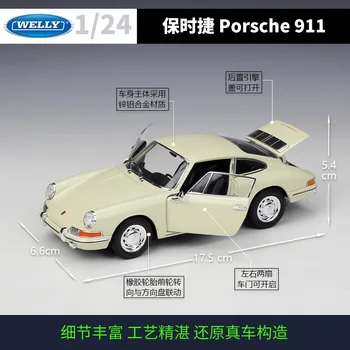 Welly 1:24 Porsche 1964 raudona 911 lydinio automobilio modelį Diecasts & Žaislas Transporto priemonių, Rinkti dovanas Ne nuotolinio valdymo tipas transporto žaislas