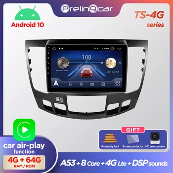 Prelingcar Android 10.0 Sistemos, Automobilis IPS Jutiklinį Ekraną, Stereo HYUNDAI sonata Žinynas, oro kondicionierius grotuvas Stereo
