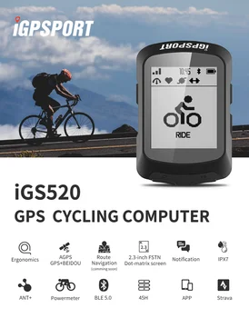 IGPSPORT IGS520 GPS Dviračių Kompiuterio pagalba Jutikliai pastatytas Bluetooth 5.0 vandeniui IPX7 pastatytas kelių kalba