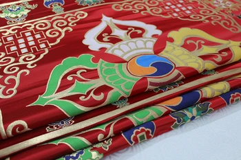 1PCS Tibeto etninės charakteristikos Budizmas austi dekoratyvinę žakardo brokatas medžiaga / King kong paveikslas 70*75cm (pozicija)