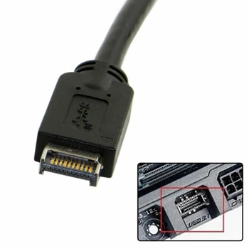 USB 3.1 Tipas-C, Mini 20 Pin Priekinis Skydelis Antraštės USB 3.0 Standartas 19/20Pin Antraštė ilgiklis 30Cm, Skirtų Asus Plokštė