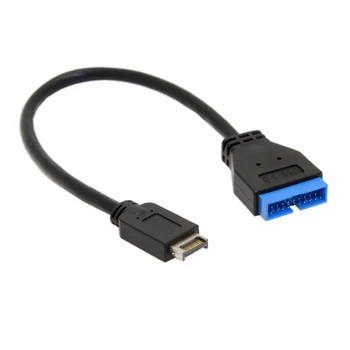 USB 3.1 Tipas-C, Mini 20 Pin Priekinis Skydelis Antraštės USB 3.0 Standartas 19/20Pin Antraštė ilgiklis 30Cm, Skirtų Asus Plokštė