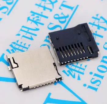 50PCS Push-Push Tipo TransFlash TF Mikro SD Kortelės Lizdo Adapteris, Automatinė, PCB Jungtis.