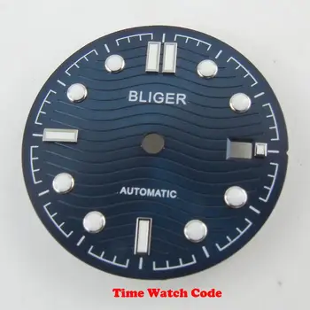 31mm vyrų watch dial dalys tinka NH35 automatinis judėjimo žiūrėti dial pakeisti 2 spalvos