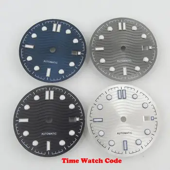 31mm vyrų watch dial dalys tinka NH35 automatinis judėjimo žiūrėti dial pakeisti 2 spalvos