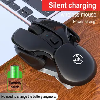 Silent mouse 2.4 G bevielė pelė įkraunama office home žaidimų pelės 1600dpi kolonėlė