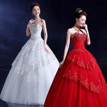 M. naujos baltoji princesė vestuvių suknelė dizaineris remantic nėrinių svaiginimas vestuvių suknelė nuotakos suknelės, Vestidos De Novia