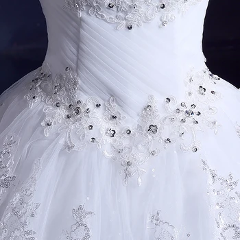 M. naujos baltoji princesė vestuvių suknelė dizaineris remantic nėrinių svaiginimas vestuvių suknelė nuotakos suknelės, Vestidos De Novia