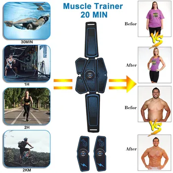 Paspauskite Simuliatorius Massager Electroestimulador Muscul Treneris Sporto Pratybų Fitneso Įranga Mokymo Aparatai, Treniruotės, Treniruoklių Salė Namuose