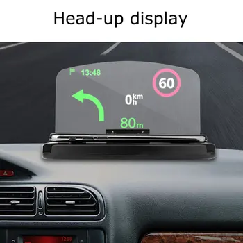 1 vnt. Mobiliojo telefono laikiklis HUD automobilių navigacijos projektorius, head-up display 