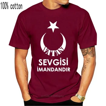Marškinėliai Ay Yildiz Turkiye Stambulo Ak Parti Osmanli Erdoganas Bozkurtnewest Marškinėliai Vyrams, O Kaklo Medvilnės T-Shirt Spausdinti Marškinėliai