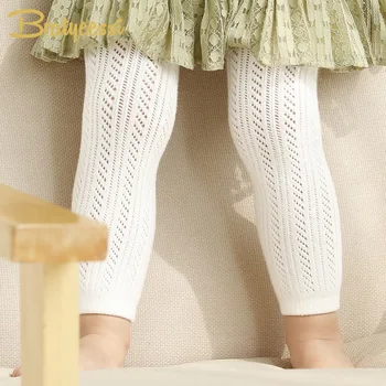 Baltos Medvilnės Baby Antblauzdžiai Vasaros Tuščiaviduriai Iš Vaikų, Mergaičių, Kūdikių Kelnės & Capris Vaikų Legging už 0-4 Metų