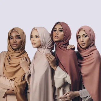 Gute nhen stich paprasto hohe qualitt premium schwere Šifono hijab schal Malaysische frauen schals hijabs lange schal schals