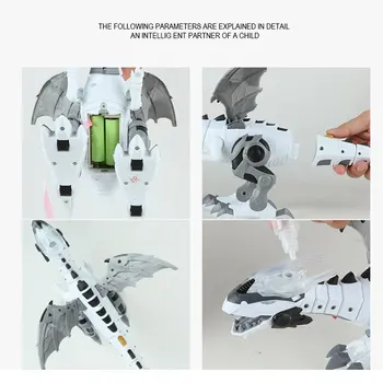 Mechaninio Purškimo Dinozaurų Elektros Spitfire Mechaninė Dragon Didelis Modelis, Žaislus, Elektros Modeliavimas Dinozauras