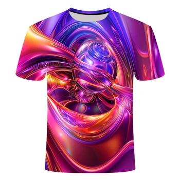 2020 Kosmosas t-shirt vyrams ir moterims su 3d spausdinimo, spalva trippy, vasarą viršuje, mados drabužiai, hip-hop spausdinti psichodelinio tees