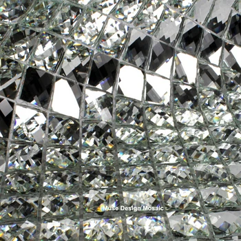 13 aspektų nupjautas Veidrodis Plytelės Sidabro Vonios Sienelės Lakštų Stiklo Diamond Mozaikos Plytelių Backsplash Virtuvės Metro Namų Tobulinimas