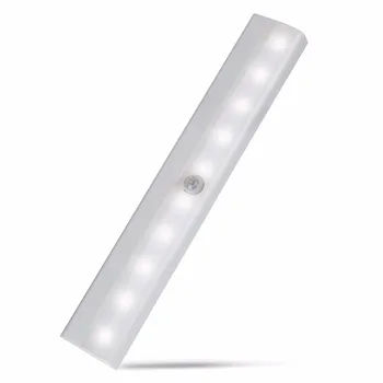 4*AAA PIR Judesio Jutiklis LED Nakties Šviesos Indukcijos naktinė lempa 10 LED Energijos Taupymo Prieškambario Spinta Eilėje Tualetas Avariniai Žibintai