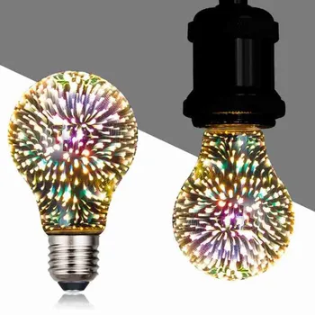 3D lemputės spalvinga Šventė Apdaila Žibintai Naujovė Kalėdų Lempa E27 Namų Puošybai