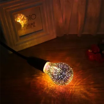 3D lemputės spalvinga Šventė Apdaila Žibintai Naujovė Kalėdų Lempa E27 Namų Puošybai