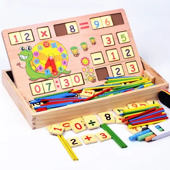 Drop laivyba Karšto Pardavimo Kūdikių Švietimo Žaislai, Mediniai Skaičiavimo Lazdelės Žaislai Montessori Matematikos Kūdikių Dovaną-Medinę Dėžutę