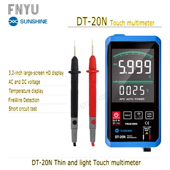 Multimetras DT-20N Touch multimetras 3.2-colių skystųjų KRISTALŲ HD ekranas AC DC Temperatūros ekranas diodų FireWire Dažnio BANDYMO Originalas