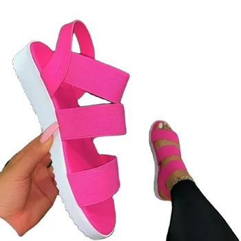 Vasaros sandalai moterims, batai nauji vientisos spalvos atsitiktinis kojinių, batų moteris mados lengvas, tuščiaviduris butas sandalai moterų plius dydis