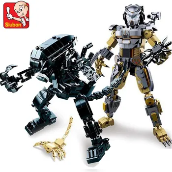 ALIEN VS PREDATORS Robotas Karo Modelio Kūrimo Blokų Rinkinius 