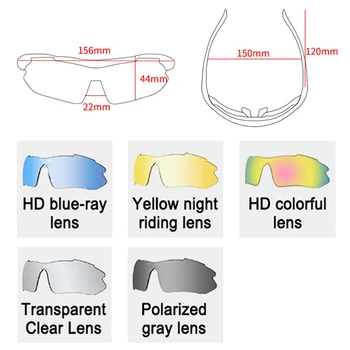 LOCLE Poliarizuota Pėsčiųjų Sportas akiniai, Akiniai nuo saulės Trumparegystė Dviračių Dviračiu UV400 Akiniai Apsaugoti Kempingas Vyrų Saulės Akiniai