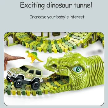Slotcar Dinozaurų Elektros Geležinkelių Automobilių Sujungimas 