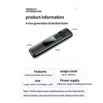 USB Įkrovimo Skaitmeninis Alkoholio Testeris LED Breathalyzer Bandymo Įrankis Didelio Tikslumo Alkoholio Kvapą Detektorius Nešiojamų Alkoholio Analizatorius