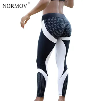NORMOV Moterų Antblauzdžiai Spausdinti Fitneso Sporto Treniruotės Legging Korio Skaitmeninis Activewear Antblauzdžiai Poliesteris Leggins S-XL