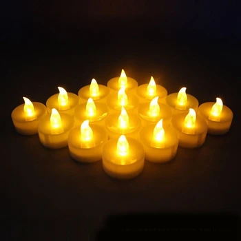 12 VNT Romantiška Žvakės LED Arbata Šviesos Flameless Mirgėjimas Šalis Su Nuotolinio Valdymo HG4944X12-HG4945X12