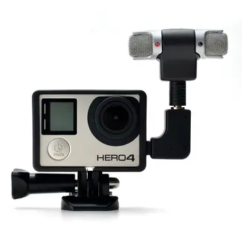 KaRue Mikrofonas GoPro Hero4 3 vaizdo Kameros 3,5 mm Mikrofono Adapterio Kabelis Laido