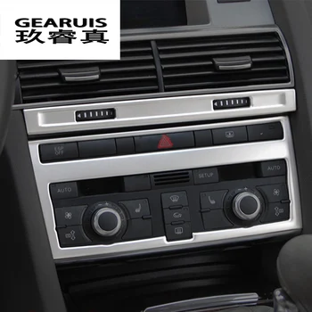 Automobilio Stilius Konsolė Oro Kondicionierius CD rėmas Padengti Lipdukai, Apdaila Audi A6 C5 C6 Nerūdijančio Plieno Auto Priedai