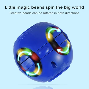 Magija Fidget Jutimo Žaislas Mažai Pupelių Hamburgas Magija ABS Suktuko Piršto Verpimo Viršų Įspūdį Smegenų Vystymuisi Pupelių 6X6CM AYM