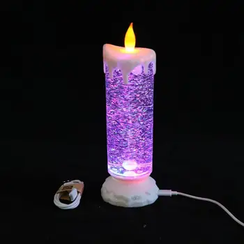 Spalva Keičiasi LED Vandens Žvakė Įkraunamas LED Blizgučiai LED Žvakė Žvakės Spalva Vandens Keitimas I4S6
