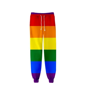LGBT Lesbiečių, Gėjų Vaivorykštės Vėliavą Prakaito Kelnės 3D Poilsiu Kelnės Kelnės Vyrams/Moterims Drabužių Hip-Hop Pantalon Homme Sweatpants