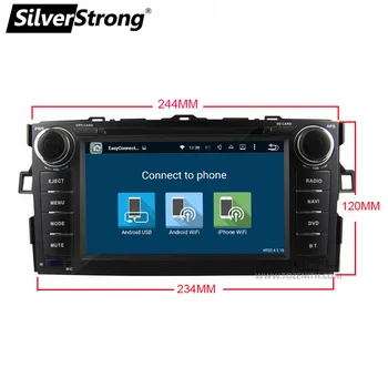 SilverStrong, 4G,Carplay,32GB,Android10.0,Automobilių 2DIN,TOYOTA ,AURIS, hečbekas,4G sim Modemą,Automobilių DVD AURIS