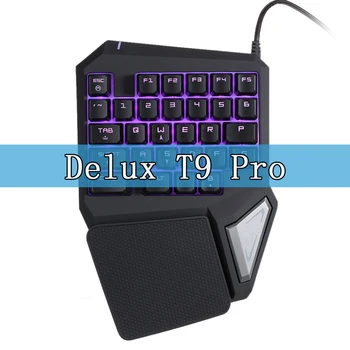 Originalus Delux T9 Pro T9 Plius T9 Mechaninė Klaviatūra Vienas/Viena USB Laidinio Vertus, LOL, DOTA 2 Esport Žaidimų Klaviatūra RGB Nauja
