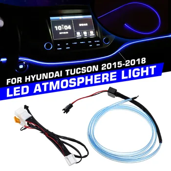 Prietaisų Skydelio Apdaila Atmosfera, Šviesos Juostos Interjero Mėlyna LED prietaisų Skydelio Rėmas Šviesos Hyundai Tucson 2016 2017 2018