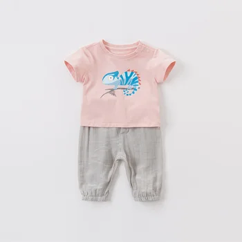DBX14024 dave bella vasarą kūdikis unisex mados kietas pants gražus vaikai, pilnas ilgis vaikai kelnės kūdikiams, vaikiška kelnės