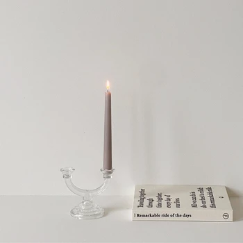 Ins Kristalų, Stiklo, Žvakių Laikikliai Skaidrus Prancūzijos Šviesos Prabangus Romantiškas Stalo Apdailos Rekvizitai Baras Žvakidė Šviestuvai