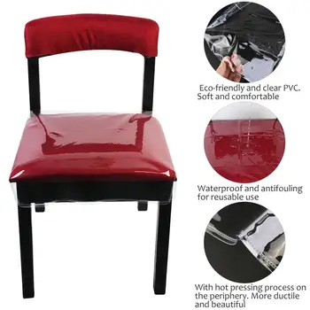 HOMEMAXS 2vnt PVC Kėdės Sėdynės Apima Kėdės Raštas Vandeniui Nuimamas Valgomojo Kėdžių dangose su Reguliuojamu Dirželiu