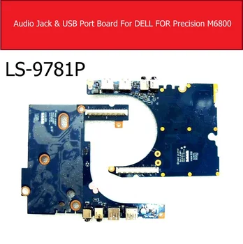 Originali Audio jack & USB Prievado Valdybos DELL Precision M6800 Atminties kortelės Valdybos Pakeitimo LS-9781P 1PN90 01PN90