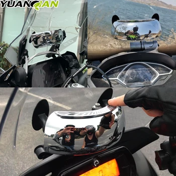 Motociklo Priekinio stiklo Galinio vaizdo Veidrodėlis 180 Ultra Plataus Kampo Centrinio galinio vaizdo Veidrodėlis, skirtas BMW Triumfas Yamaha HONDA Suzuki
