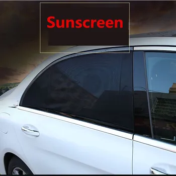 2vnt Automobilio Saulės Skydelis Galinis Šoninis Langas skėtį nuo saulės Akių Audinio Saulės Skydelis Atspalvį Dengiamasis Skydas, Anti-UV Apsaugoti Juoda Bauze Saulės pavėsyje